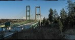Tacoma Narrows Bridge & beautiful Mount Rainier in the distance.