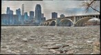 Ice floes, Mississippi River at Minneapolis