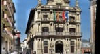 Ayuntamiento de Pamplona, tramo del encierro y portada