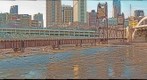 Flood crest at St. Paul, Minnesota (Topaz Adjust)