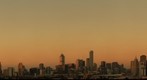 Melbourne Skyline at Dusk from Port Melbourne, Mar 31, 2010