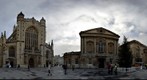Bath Abbey and baths.