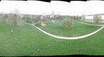 Duesseldorf, River Rhine aerial panoramic shot