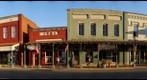 A Busy Friday Night in Downtown Plains Georgia Storefronts 09APR2010