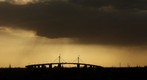 Westgate Bridge from Port Melbourne, Apr 11, 2010 at 5:29pm