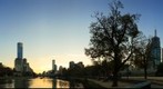 Melbourne Skyline and Yarra River from Birrarung Marr Park, Apr 16, 2010 at 5:28pm