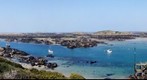 CHAUSEY LE SUND DEPUIS LA TERRASSE DE L'HOTEL DU FORT
