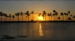 Anaeho'omalu Bay Fishpond at Sunset, Waikoloa, Hawaii