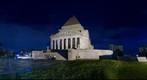 ANZAC Day Dawn Service Crowd Begins to Form at the Melbourne Shrine of Remembrance, Apr 25, 2010 (4:43 to 5:07am)