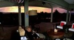 Enjoying the Sunset on our Patio 