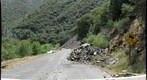 Route 140 Rock Slide from South Barricade