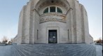 Panorama of Lee Lawrie's Sculpture on the North Portal of the Nebraska State Capitol in Lincoln, Nebraska