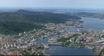 Bergen city viewed from Ulriken