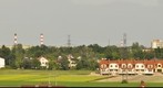 Panorama of Warsaw from construction of S8 road