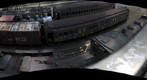 Looking Down at Old Trains, Steamtown National Historic Site