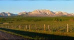 Sunrise over the mountains of Waterton