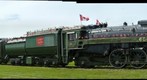 CN 6060 steam locomotive at Big Valley. Alberta
