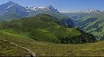 Piz Beverin and the Safiental seen from the Heinzenberg
