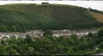 Tredegar - Looking down on new by-pass and the tip area of the town.