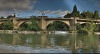 Puente Medieval de Caseda, imagen mas cercana al pueblo