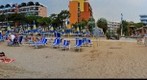 Porto Santa Margherita / Beach outside Hotel Oliver