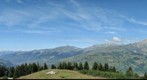 Panoramic view on Mont-Blanc from Les Arcs 1800