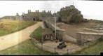 Elizabeth Castle, Jersey, and members of the 1781 Jersey Militia Artillery Detachment.
