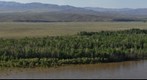 Enisey River during flood