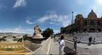 360 degree view outside Palau Nacional, Barcelona.