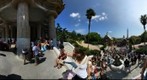 360 view at entrance to park guell, Barcelona