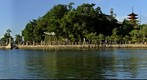 The famous Itsukushima Shrine and the Torri