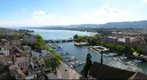 Zuerich: Blick vom Grossmuenster auf den Zuerisee