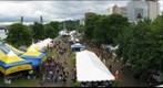 Portland Rose Festival's Waterfront Village from the Morrison Bridge