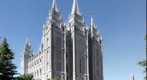 Base of Mormon Salt Lake Temple, Salt Lake City, Utah
