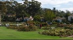 100930 Santa Barbara A. C. Postel rose garden with art class and Plaza Rubio homes