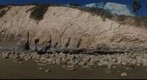 100922 beach and oil shale bluffs below Bacara Resort at Goleta, California Haskell Beach