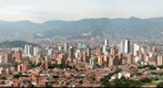 Vista desde la torre de la iglesia del barrio Enciso, Medellín, Antioquia, Colombia, Suramérica.