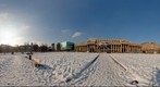 Schlossplatz Stuttgart im Schnee