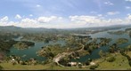 Embalse Guatapé - Peñol, fotografía tomada desde lo alto de la Piedra del Peñol, Medellín, Antioquia, Colombia, Suramérica.