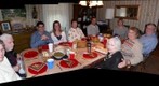 typical american dinner table at Thanksgiving