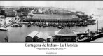 Cartagena de Indias circa 1936 in black and white