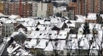 Snow on Brussels roofs