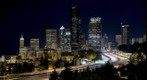 Seattle skyline at night