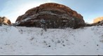 Winter hike in Granstaff Canyon, Moab, UT, USA
