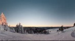 Ski resort Stuhleck, at "Spital am Semmering" in Austria, at sundown