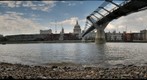 Thames River and Millenium Bridge, London, UK (e3)