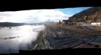 Vlotho, Borlefzen, Steinbruch:  Weserhochwasser 2011