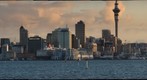 Auckland Waterfront/CBD. QUEEN Elizabeth11.in dock.17/02.2011,7pm.