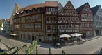 Ochsenfurt, Fachwerkhaeuserzeile in der Hauptstrasse