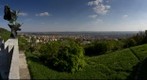 Panoramic view of Pecs (Hungary) from the sculpture 'Nike'
